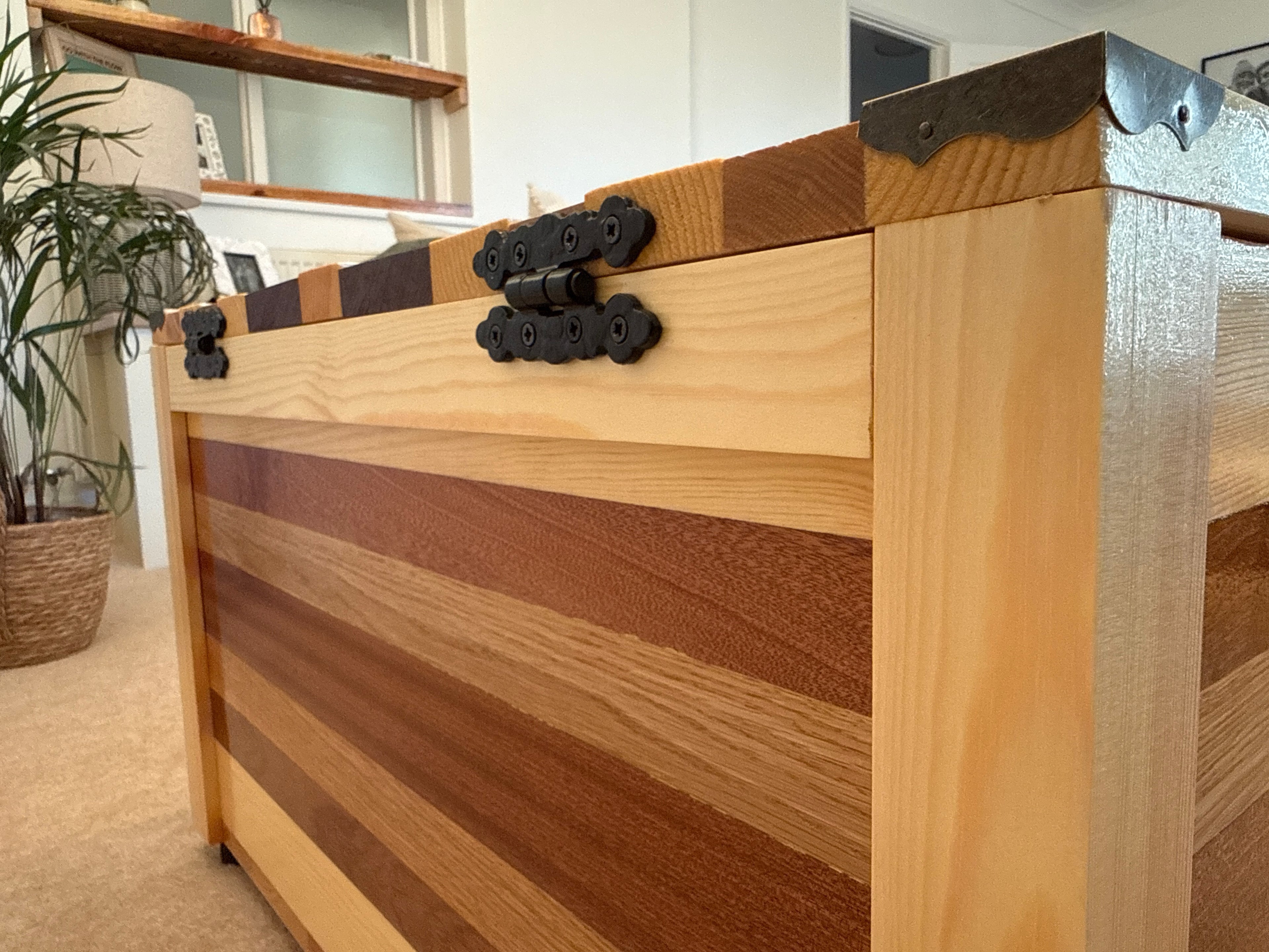 Large Handcrafted Solid Wood Storage Chest (690mm W) – Statement Storage Trunk